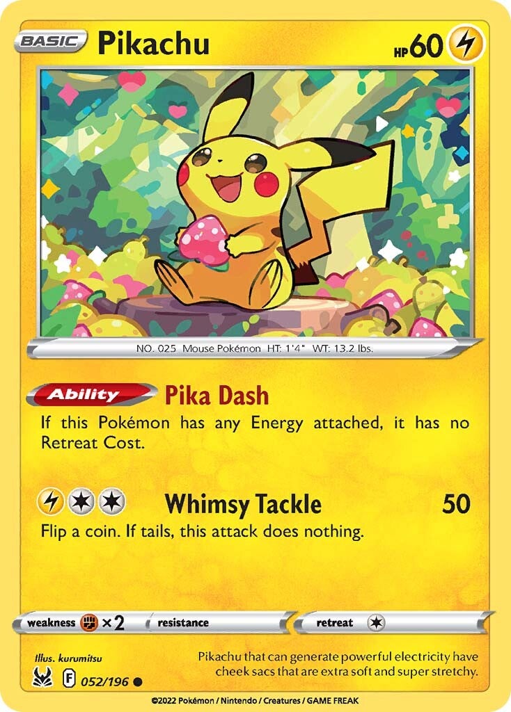 Pikachu (052/196) [Sword & Shield: Lost Origin] | Galactic Gamez