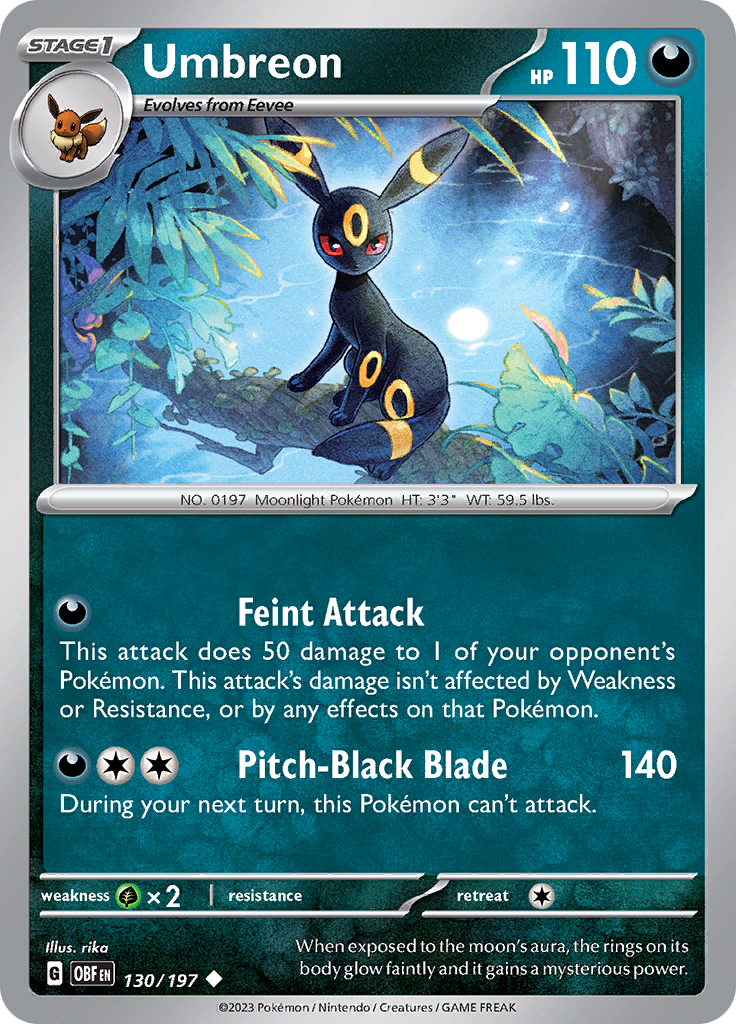 Umbreon (130/197) [Scarlet & Violet: Obsidian Flames] | Galactic Gamez