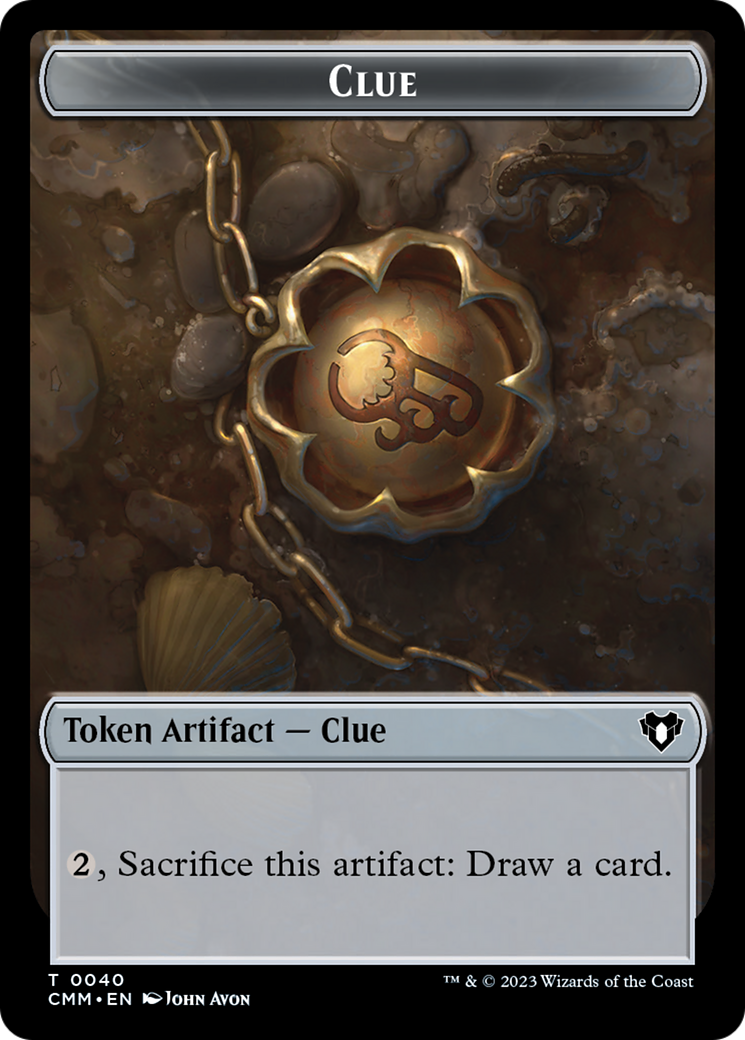 Clue // Construct (0041) Double-Sided Token [Commander Masters Tokens] | Galactic Gamez