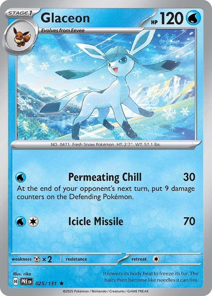 Glaceon (025/131) [Scarlet & Violet: Prismatic Evolutions] | Galactic Gamez