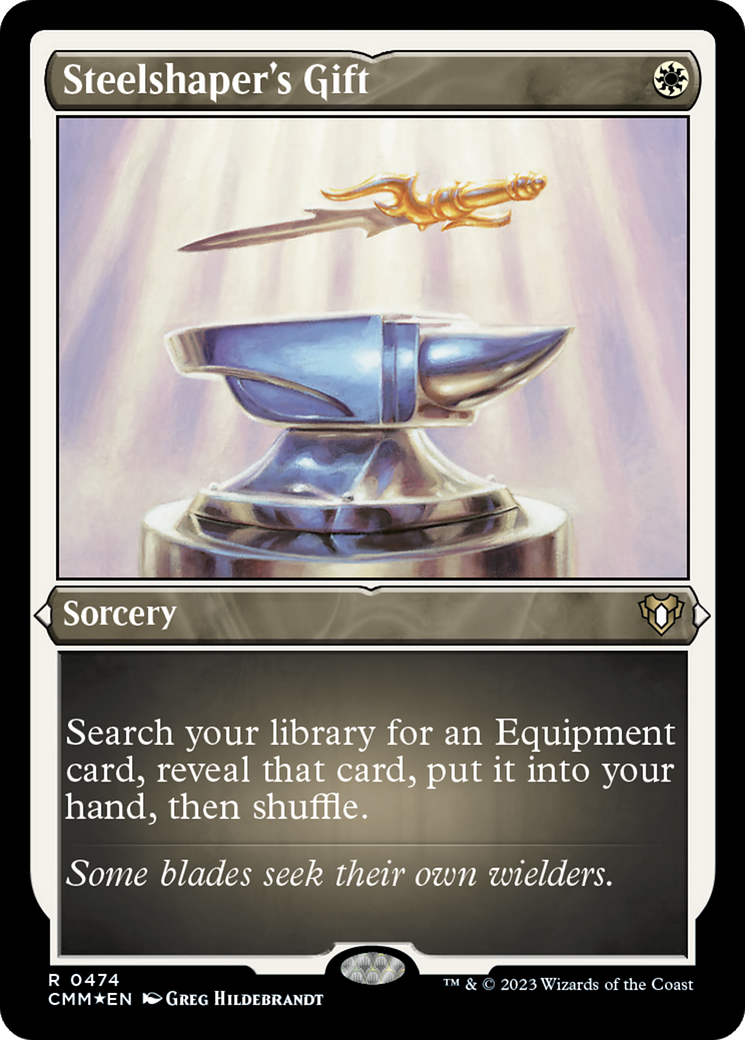 Steelshaper's Gift (Foil Etched) [Commander Masters] | Galactic Gamez