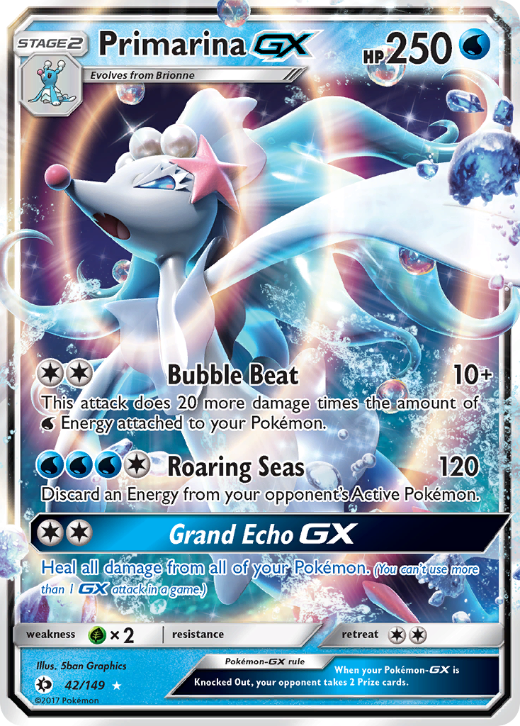 Primarina GX (42/149) [Sun & Moon: Base Set] | Galactic Gamez