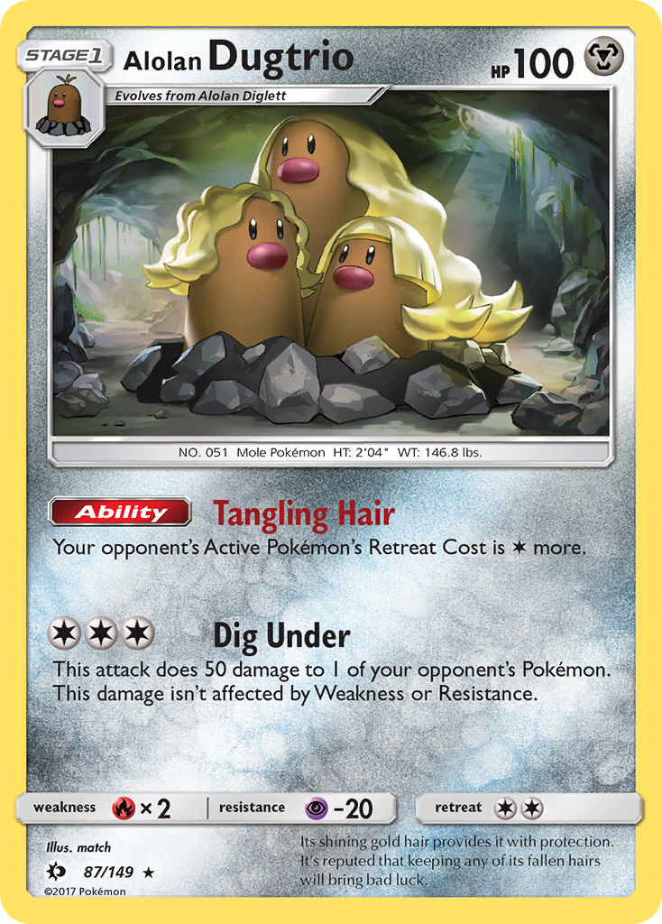 Alolan Dugtrio (87/149) [Sun & Moon: Base Set] | Galactic Gamez