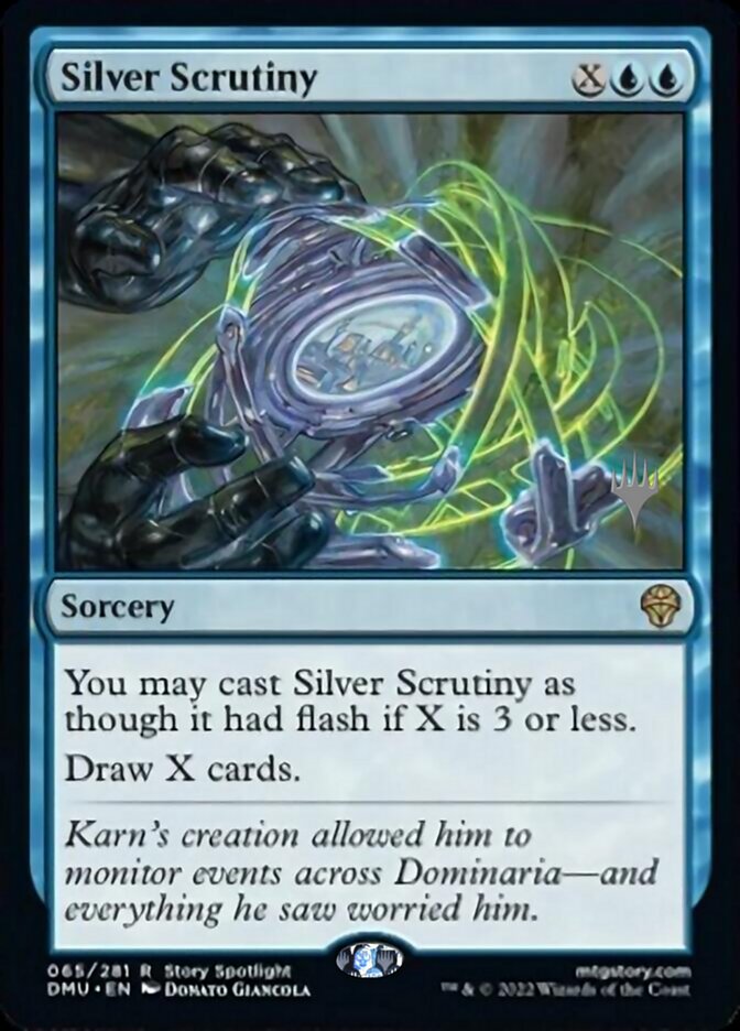 Silver Scrutiny (Promo Pack) [Dominaria United Promos] | Galactic Gamez