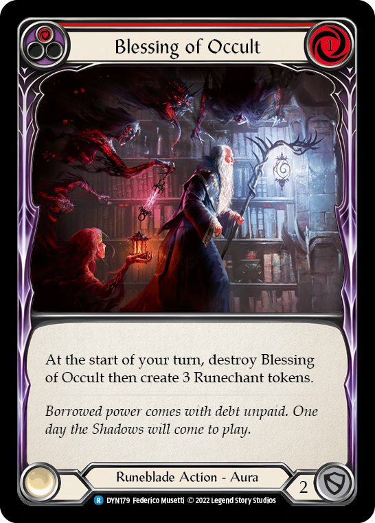 Blessing of Occult (Red) [DYN179] (Dynasty)  Rainbow Foil | Galactic Gamez