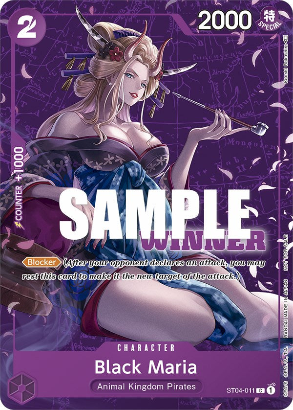 Black Maria (Tournament Pack Vol. 2) [Winner] [One Piece Promotion Cards] | Galactic Gamez