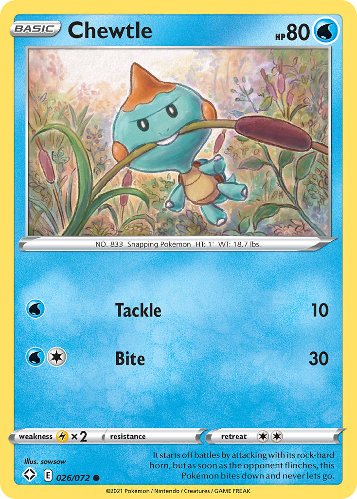 Chewtle (026/072) [Sword & Shield: Shining Fates] | Galactic Gamez