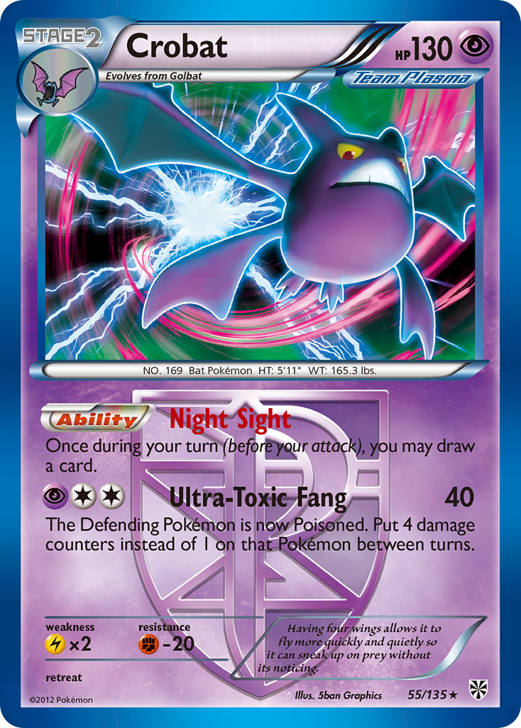 Crobat (55/135) [Black & White: Plasma Storm] | Galactic Gamez