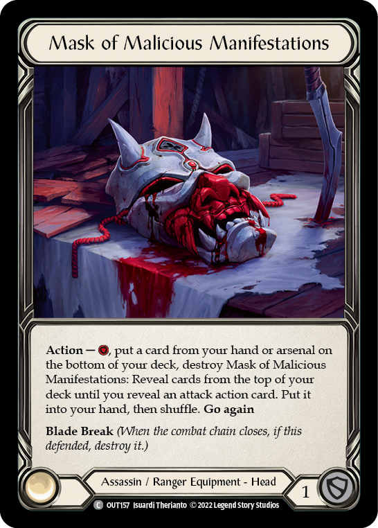 Mask of Malicious Manifestations [OUT157] (Outsiders)  Rainbow Foil | Galactic Gamez