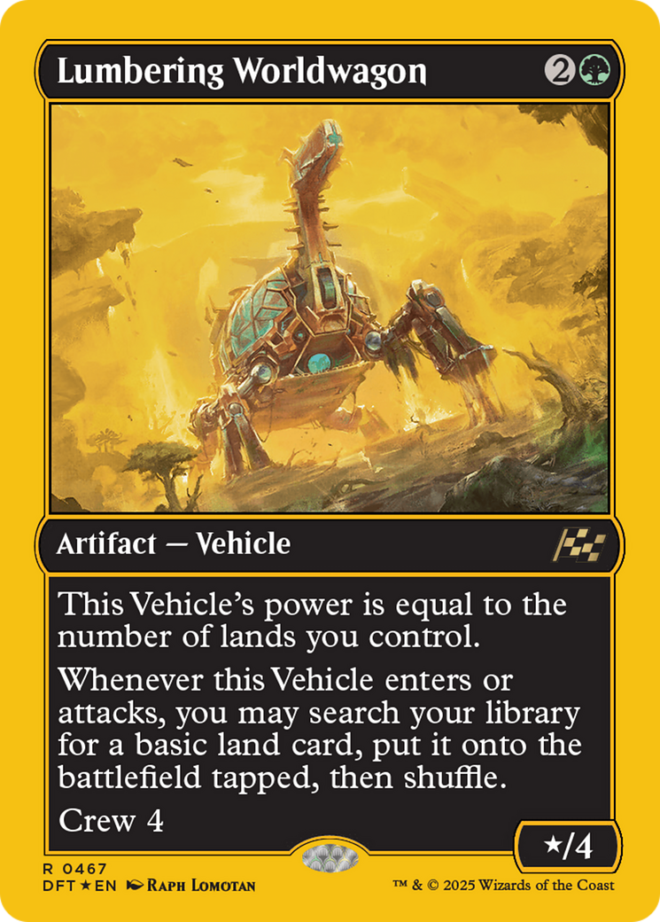 Lumbering Worldwagon (First-Place Foil) [Aetherdrift] | Galactic Gamez