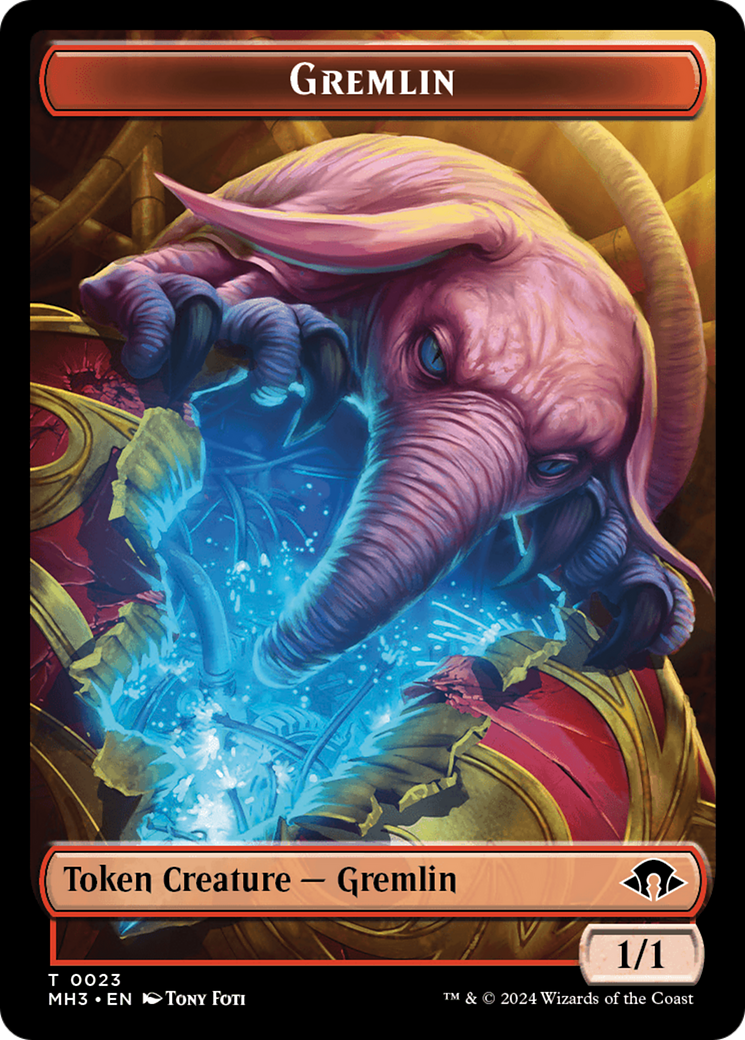 Gremlin (Ripple Foil) // Copy Double-Sided Token [Modern Horizons 3 Tokens] | Galactic Gamez