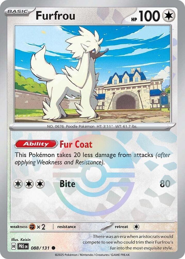 Furfrou (088/131) (Poke Ball Pattern) [Scarlet & Violet: Prismatic Evolutions] | Galactic Gamez