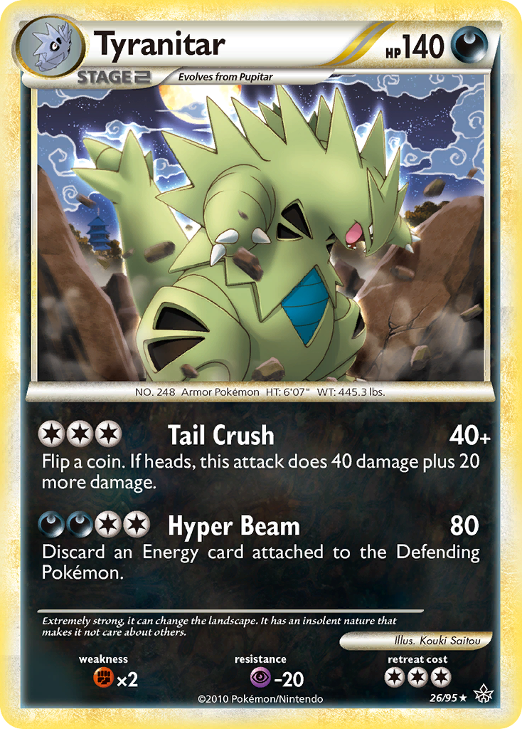 Tyranitar (26/95) [HeartGold & SoulSilver: Unleashed] | Galactic Gamez