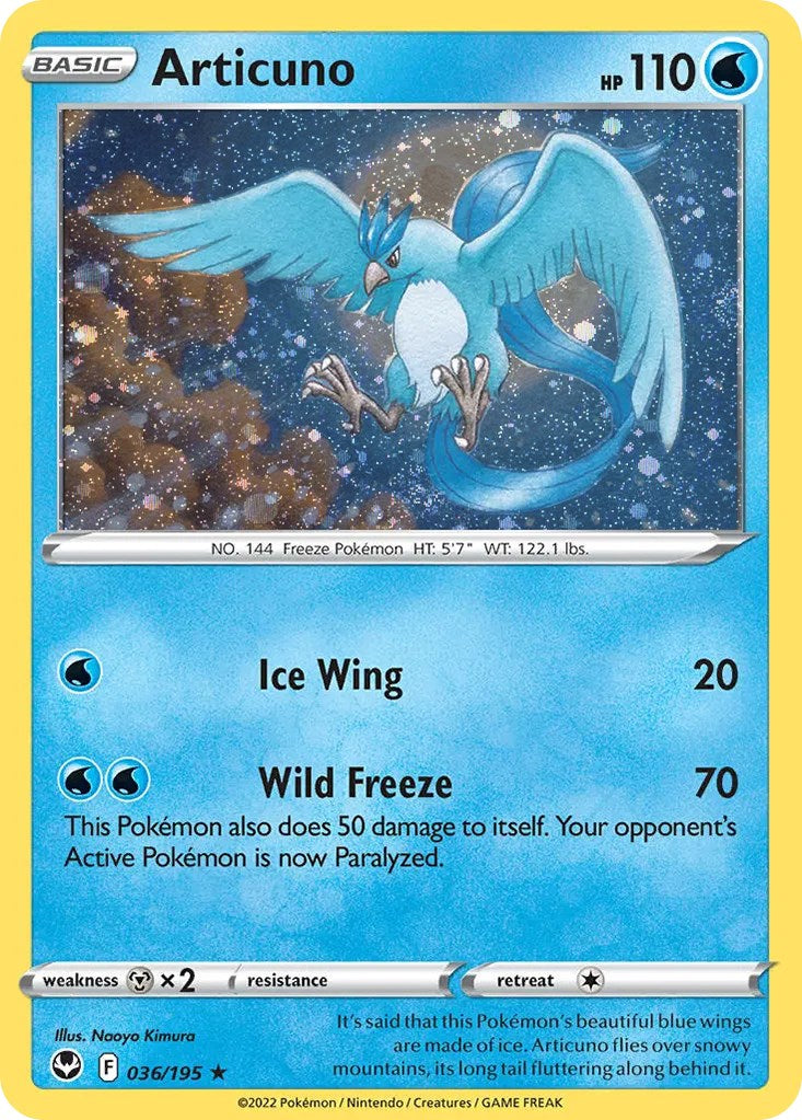 Articuno (036/195) (Cosmos Holo) [Sword & Shield: Base Set] | Galactic Gamez