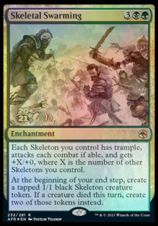 Skeletal Swarming [Dungeons & Dragons: Adventures in the Forgotten Realms Prerelease Promos] | Galactic Gamez