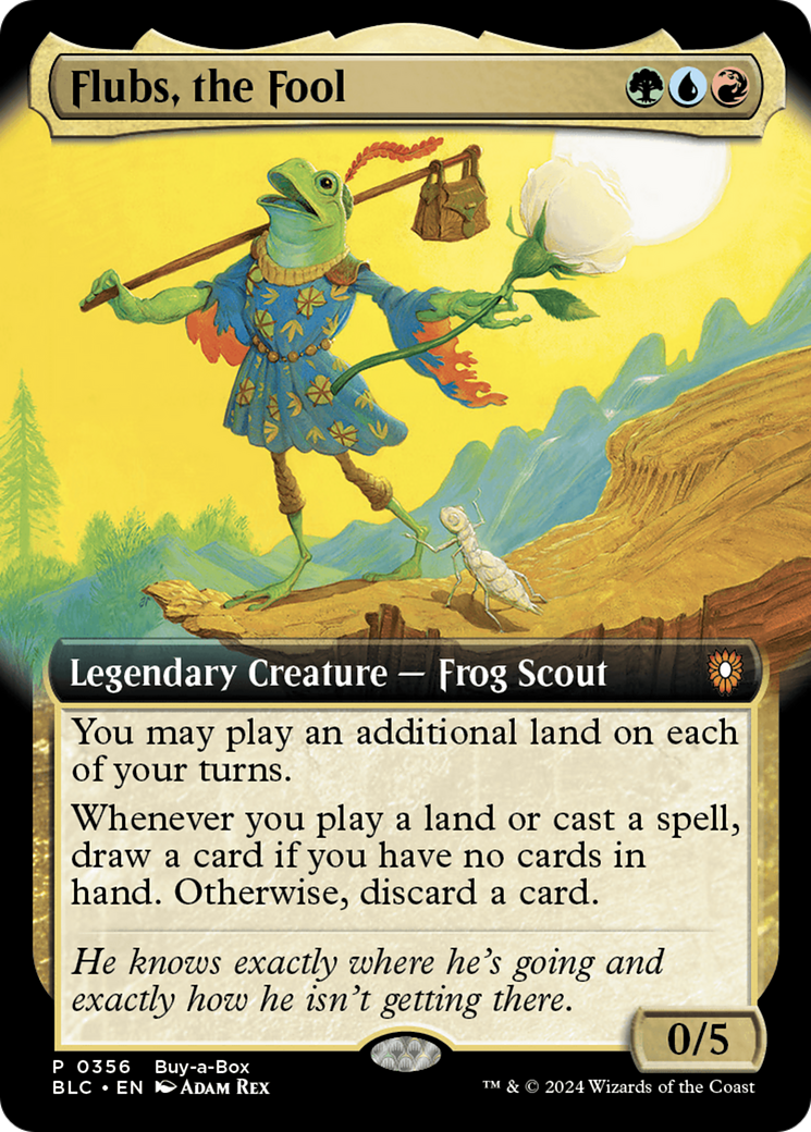 Flubs, the Fool (Buy-A-Box) (Extended Art) [Bloomburrow Promos] | Galactic Gamez