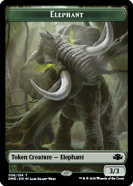 Elephant // Construct Double-Sided Token [Dominaria Remastered Tokens] | Galactic Gamez