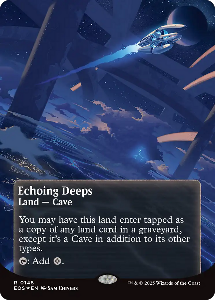 Echoing Deeps (0148) (Borderless) (Galaxy Foil) [Edge of Eternities: Stellar Sights] | Galactic Gamez