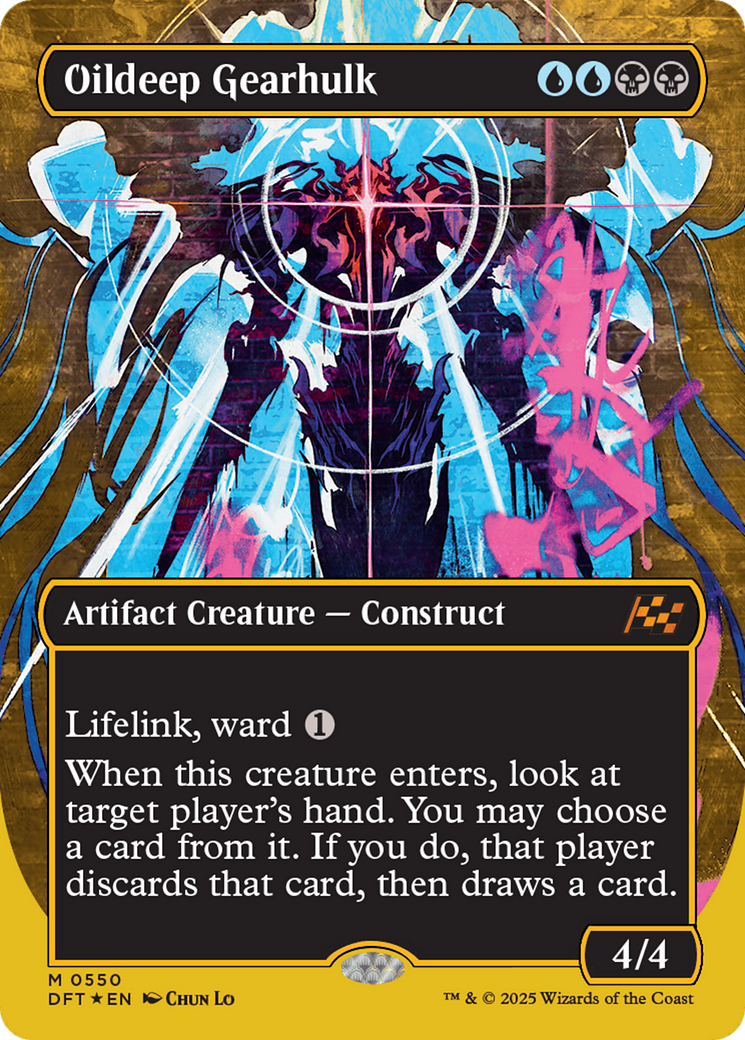 Oildeep Gearhulk (Borderless) (First-Place Foil) [Aetherdrift] | Galactic Gamez