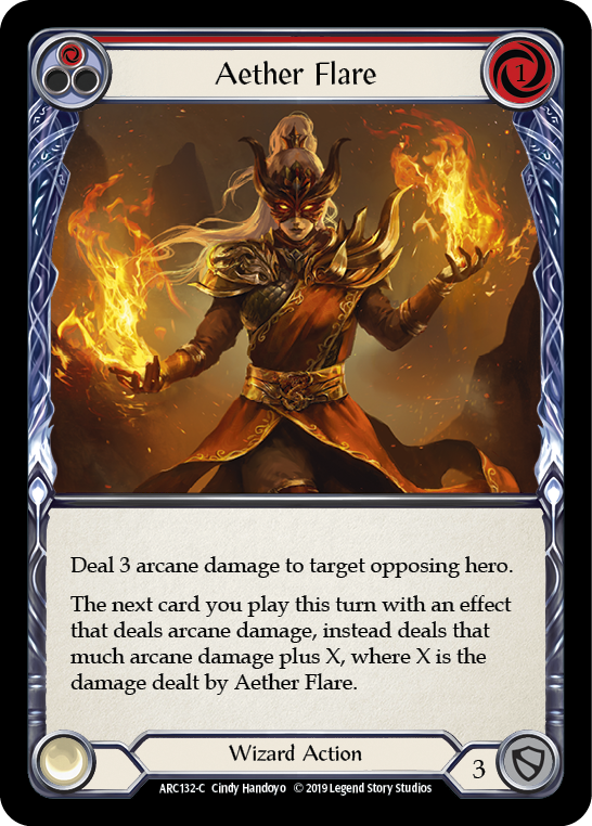 Aether Flare (Red) [ARC132-C] (Arcane Rising)  1st Edition Rainbow Foil | Galactic Gamez