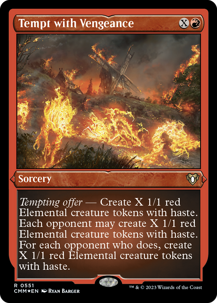 Tempt with Vengeance (Foil Etched) [Commander Masters] | Galactic Gamez
