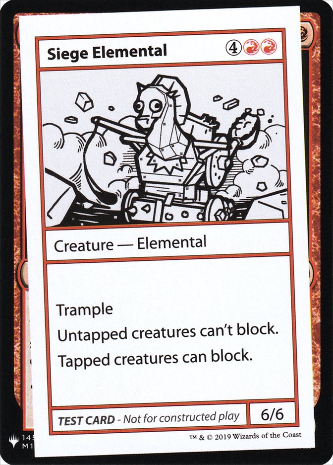 Siege Elemental [Mystery Booster Playtest Cards] | Galactic Gamez