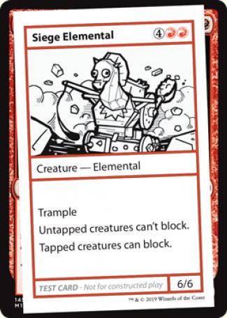 Siege Elemental (2021 Edition) [Mystery Booster Playtest Cards] | Galactic Gamez