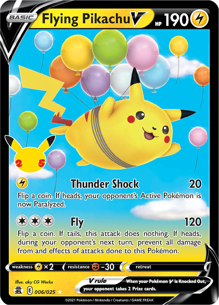 Flying Pikachu V (006/025) [Celebrations: 25th Anniversary] | Galactic Gamez