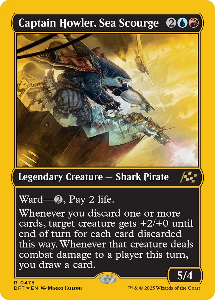 Captain Howler, Sea Scourge (First-Place Foil) [Aetherdrift] | Galactic Gamez