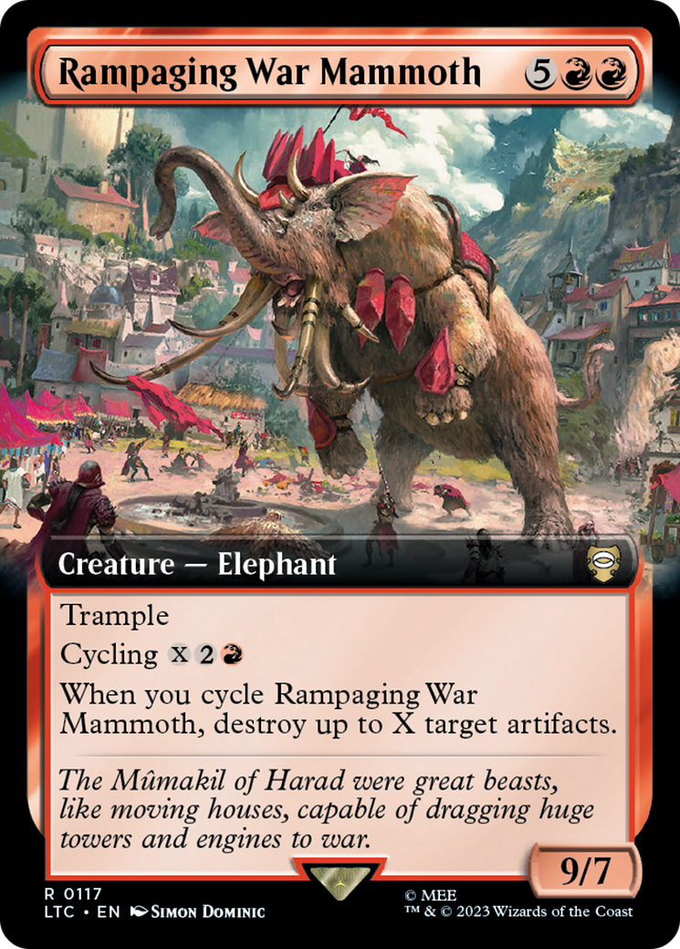 Rampaging War Mammoth (Extended Art) [The Lord of the Rings: Tales of Middle-Earth Commander] | Galactic Gamez