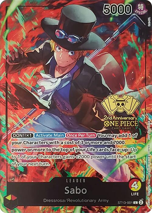 Sabo (2nd Anniversary Tournament) [One Piece Promotion Cards] | Galactic Gamez