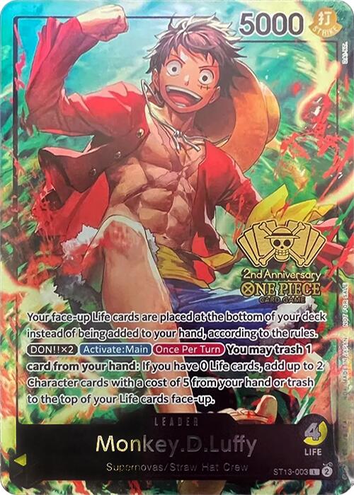 Monkey.D.Luffy (2nd Anniversary Tournament) [One Piece Promotion Cards] | Galactic Gamez