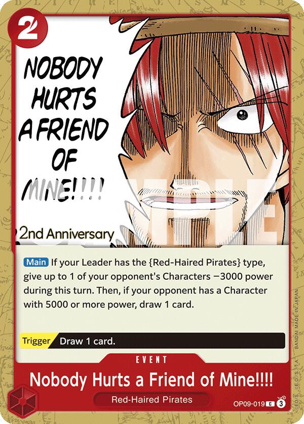 Nobody Hurts a Friend of Mine!!!! [Emperors in the New World: 2nd Anniversary Tournament Cards] | Galactic Gamez