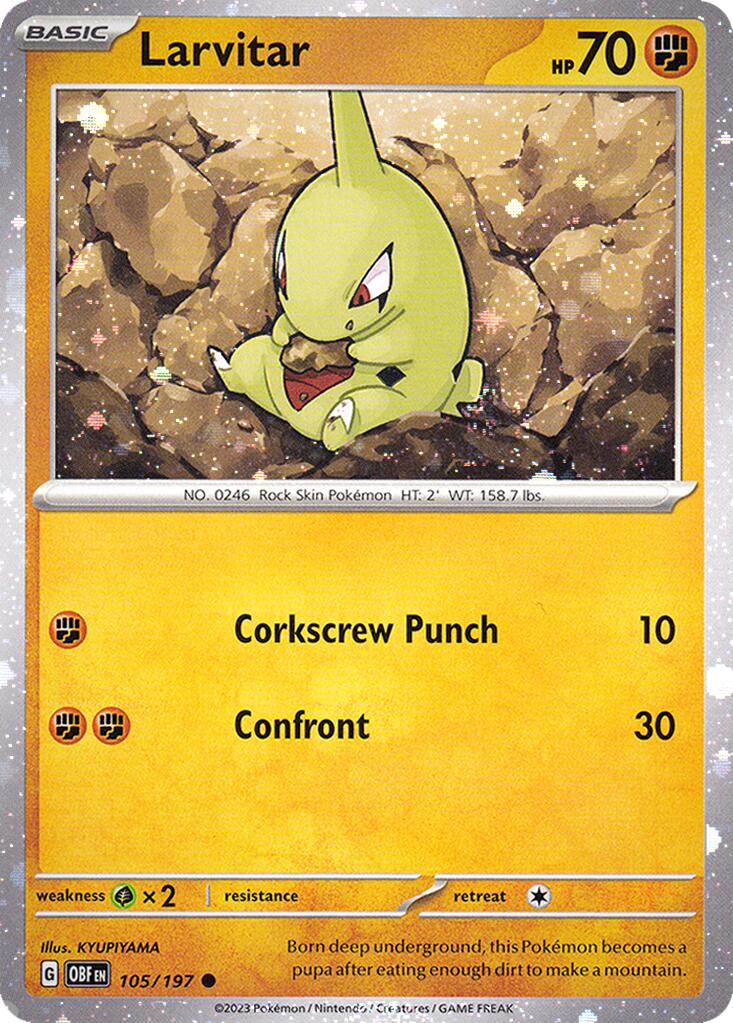 Larvitar (105/197) (Cosmos Holo) [Miscellaneous Cards] | Galactic Gamez