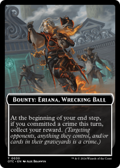 Bounty: Eriana, Wrecking Ball // Bounty Rules Double-Sided Token [Outlaws of Thunder Junction Commander Tokens] | Galactic Gamez