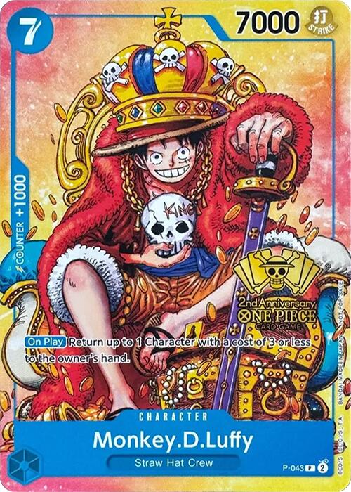 Monkey.D.Luffy (2nd Anniversary Stamped Promo) [One Piece Promotion Cards] | Galactic Gamez