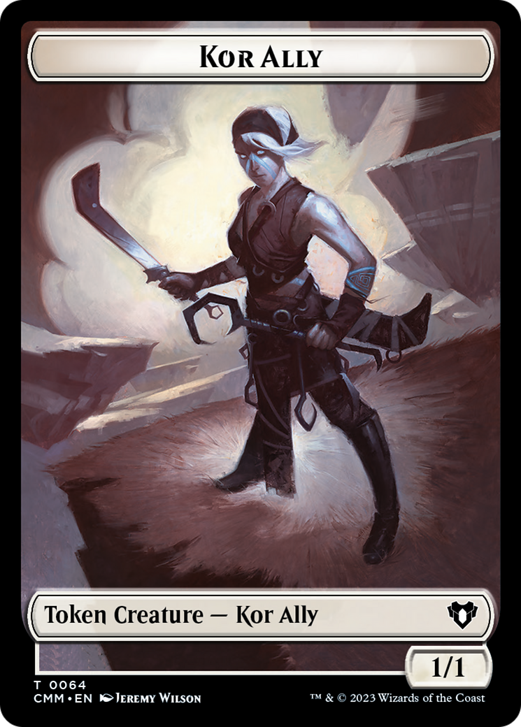 Dragon // Kor Ally Double-Sided Token [Commander Masters Tokens] | Galactic Gamez