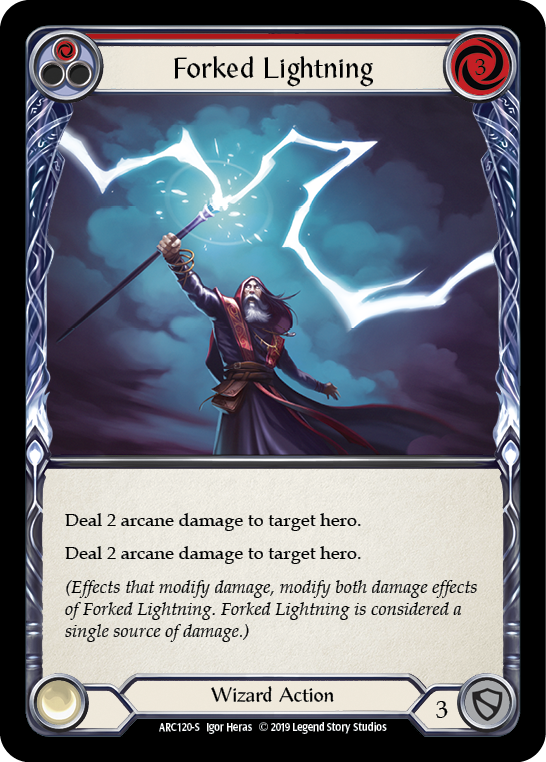 Forked Lightning [ARC120-S] (Arcane Rising)  1st Edition Normal | Galactic Gamez