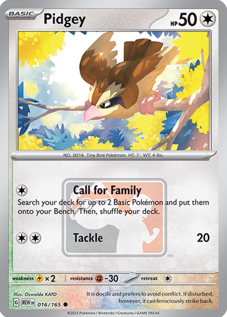 Pidgey (016/165) [League & Championship Cards] | Galactic Gamez