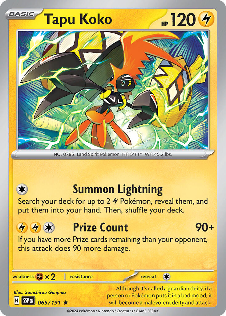 Tapu Koko (065/191) (Theme Deck Exclusive) [Scarlet & Violet: Surging Sparks] | Galactic Gamez