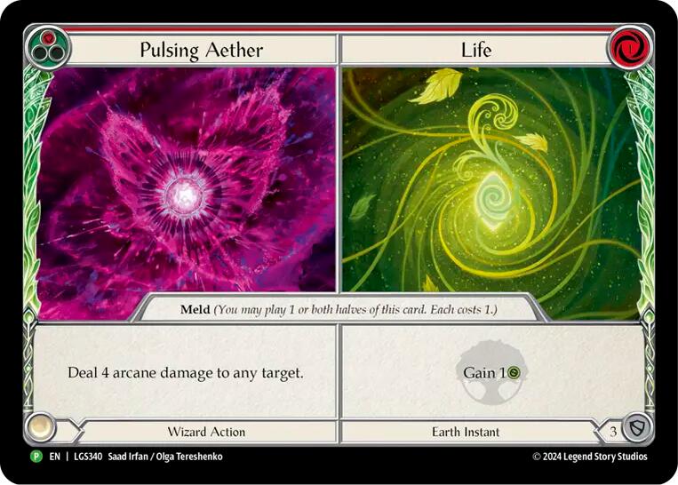 Pulsing Aether // Life [LGS340] (Promo)  Cold Foil | Galactic Gamez