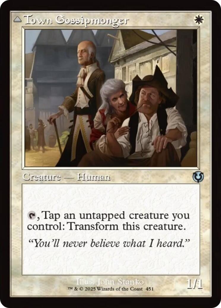 Town Gossipmonger // Incited Rabble (Retro Frame) [Innistrad Remastered] | Galactic Gamez