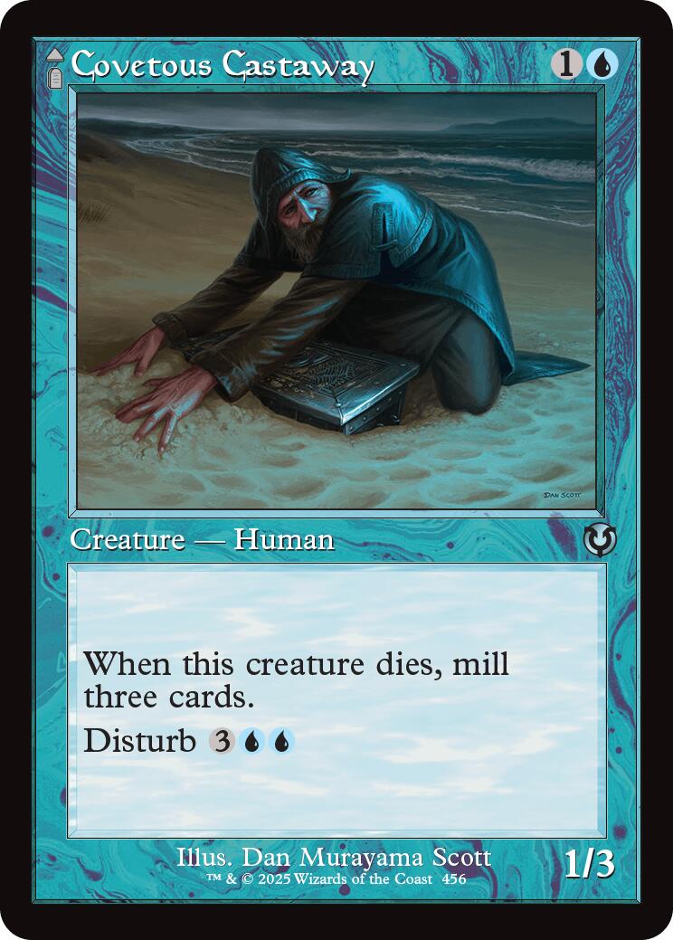 Covetous Castaway // Ghostly Castigator (Retro Frame) [Innistrad Remastered] | Galactic Gamez