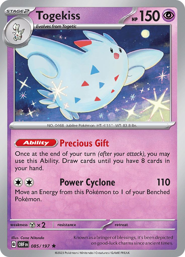 Togekiss (085/197) [Scarlet & Violet: Obsidian Flames] | Galactic Gamez