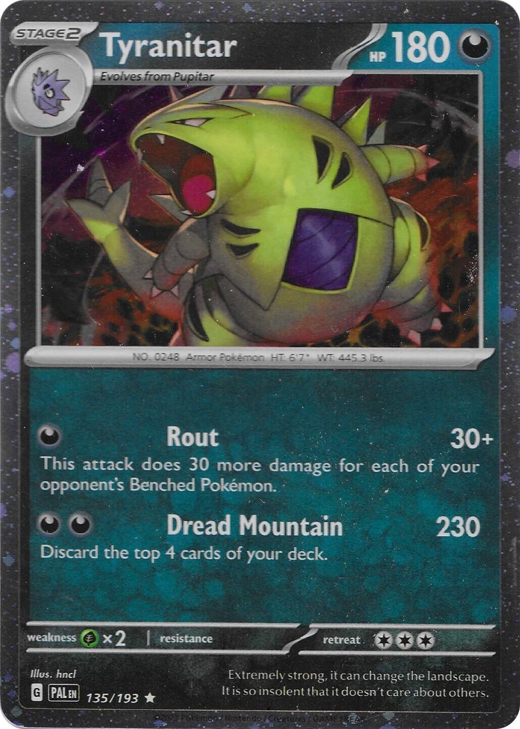 Tyranitar (135/193) (Cosmo Foil) [Miscellaneous Cards] | Galactic Gamez