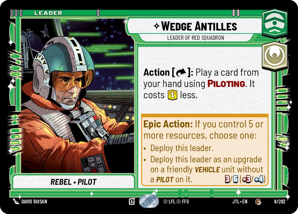 Wedge Antilles - Leader of Red Squadron (008/262) (008/257) [Jump to Lightspeed] | Galactic Gamez