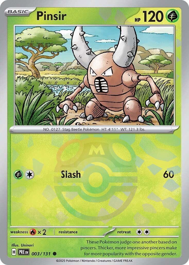 Pinsir (003/131) (Master Ball Pattern) [Scarlet & Violet: Prismatic Evolutions] | Galactic Gamez