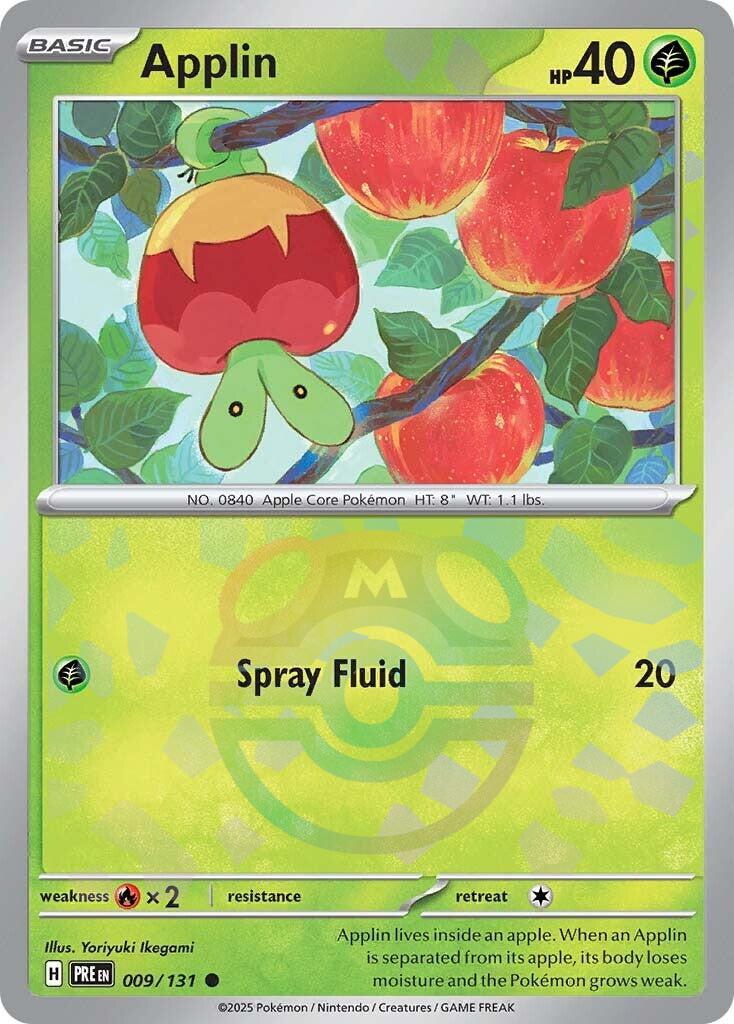 Applin (009/131) (Master Ball Pattern) [Scarlet & Violet: Prismatic Evolutions] | Galactic Gamez