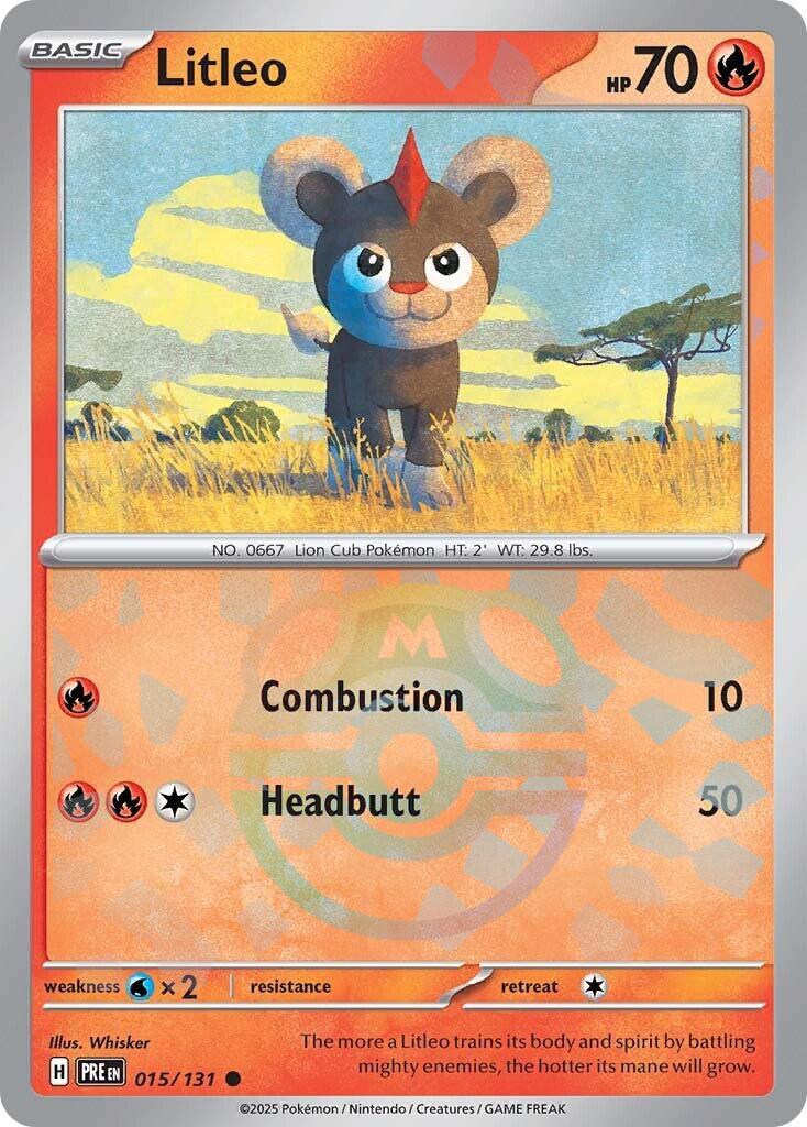 Litleo (015/131) (Master Ball Pattern) [Scarlet & Violet: Prismatic Evolutions] | Galactic Gamez