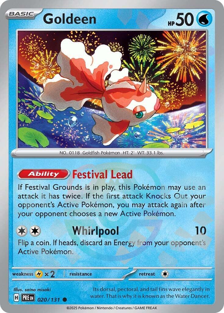 Goldeen (020/131) (Master Ball Pattern) [Scarlet & Violet: Prismatic Evolutions] | Galactic Gamez